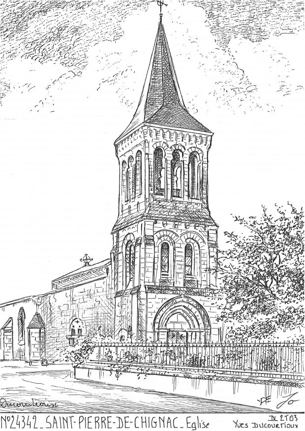 N 24342 - ST PIERRE DE CHIGNAC - église